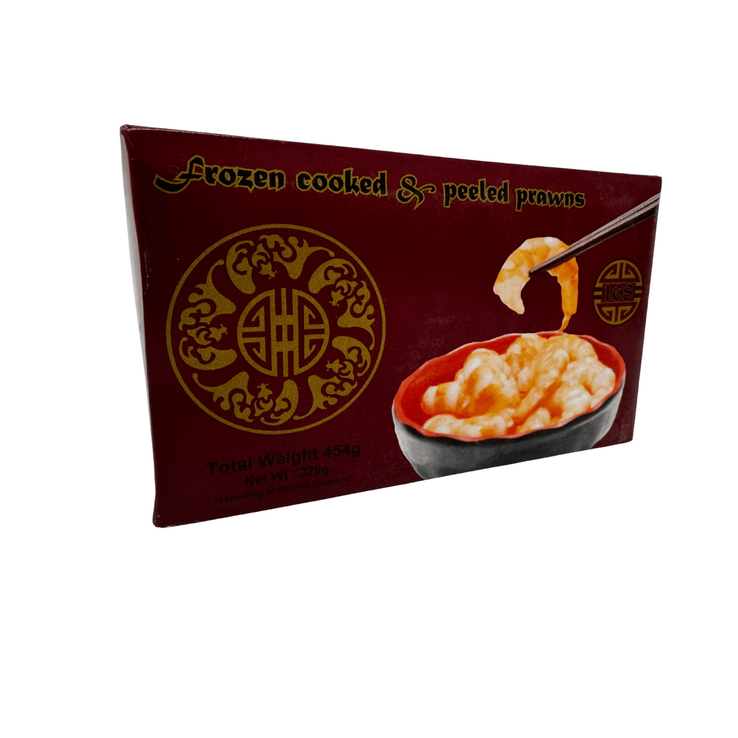 168 200/300 COOKED & PEELED BLACK PINK BLOCK PRAWNS 30X220G NET