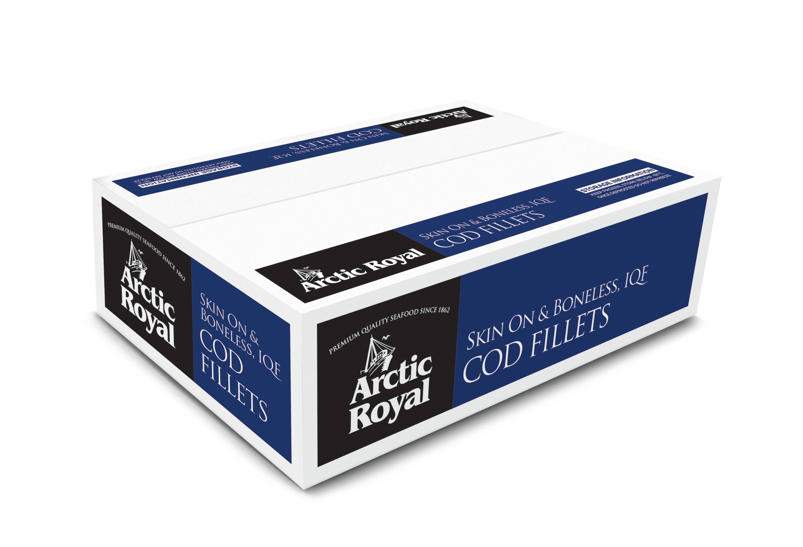 ARCTIC ROYAL SKIN-ON BONELESS ATLANTIC COD FILLET 230-280G X15