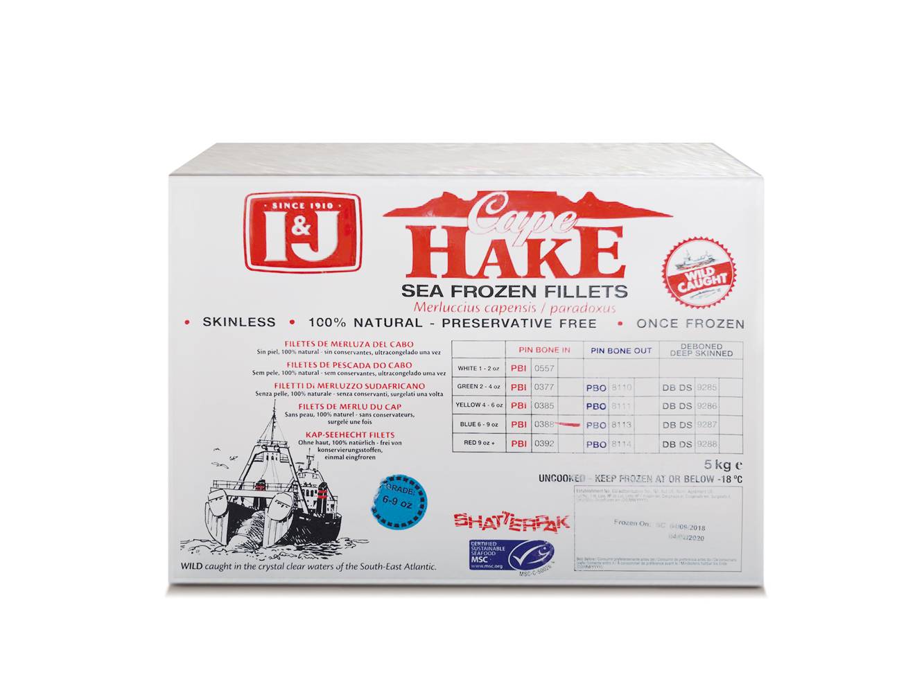 SHATTER HAKE 6/9 2X5KG MSC