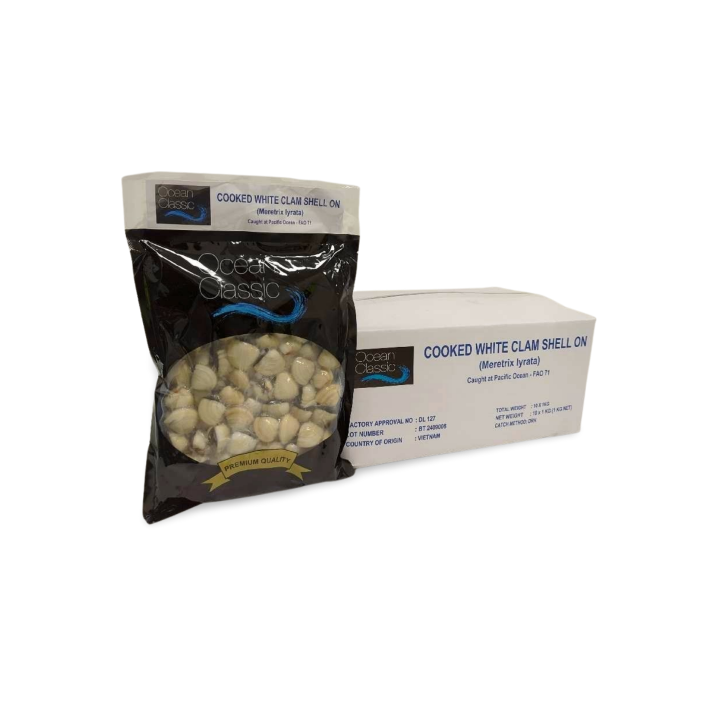 OCEAN CLASSIC WHOLE WHITE CLAMS 10X1KG