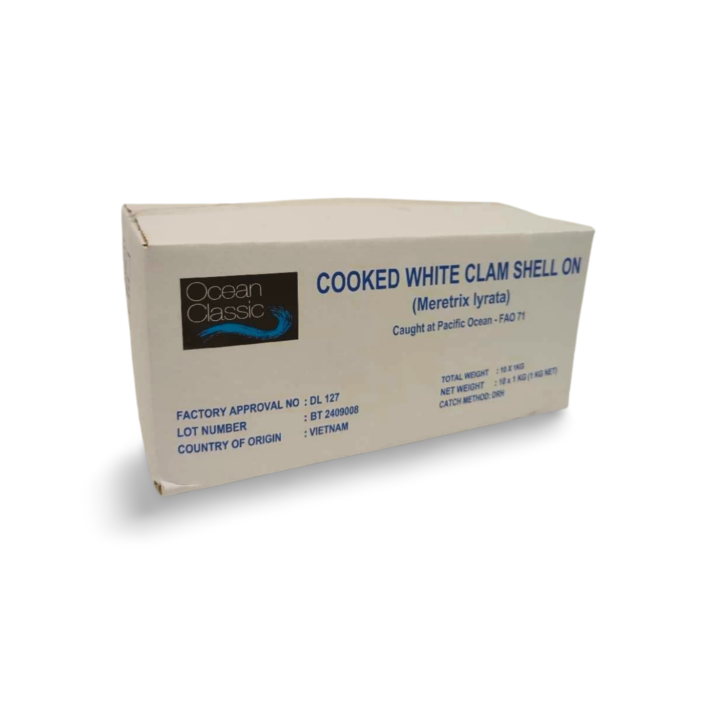 OCEAN CLASSIC WHOLE WHITE CLAMS 10X1KG