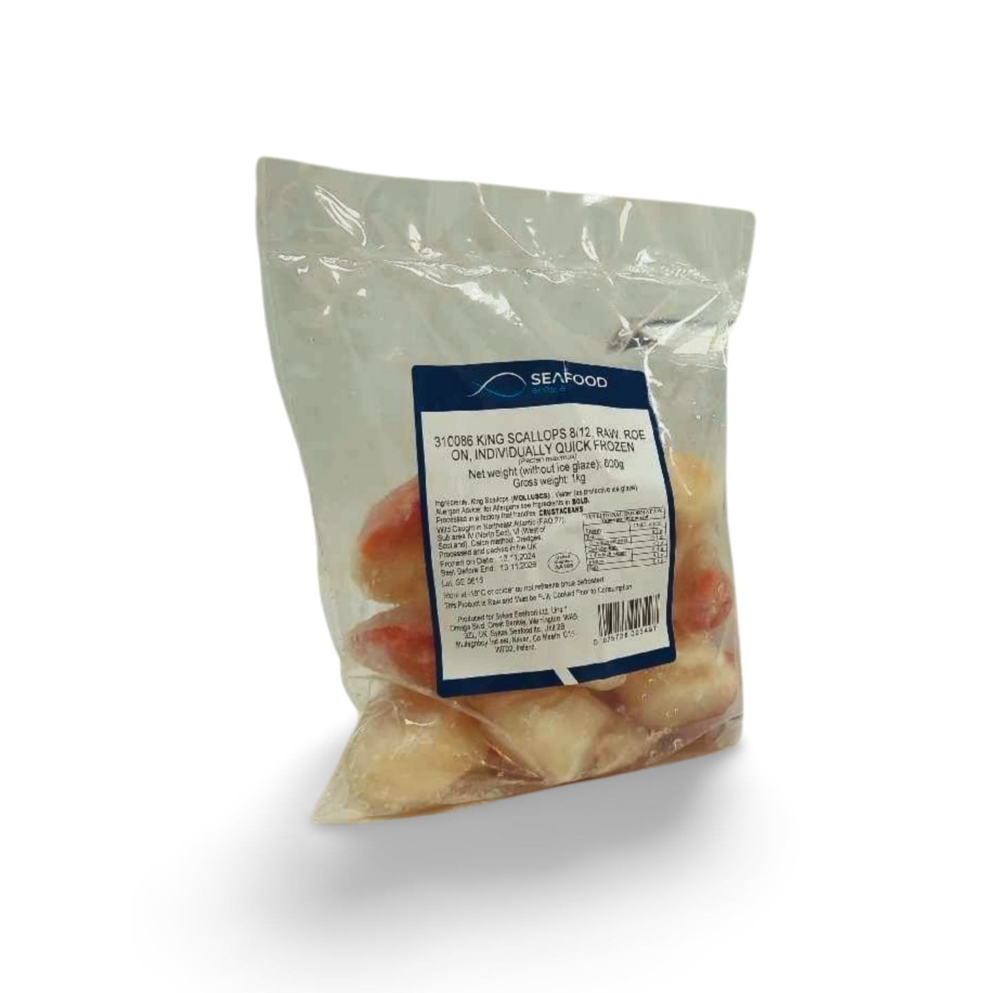 KING/ROE ON SCALLOPS 8/12 10X1KG