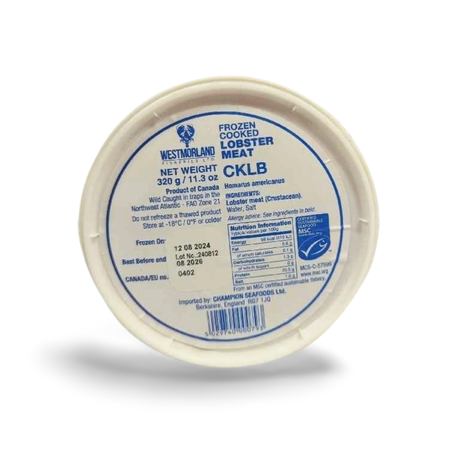 FROZEN LOBSTER MEAT 12X320G (TUBS)