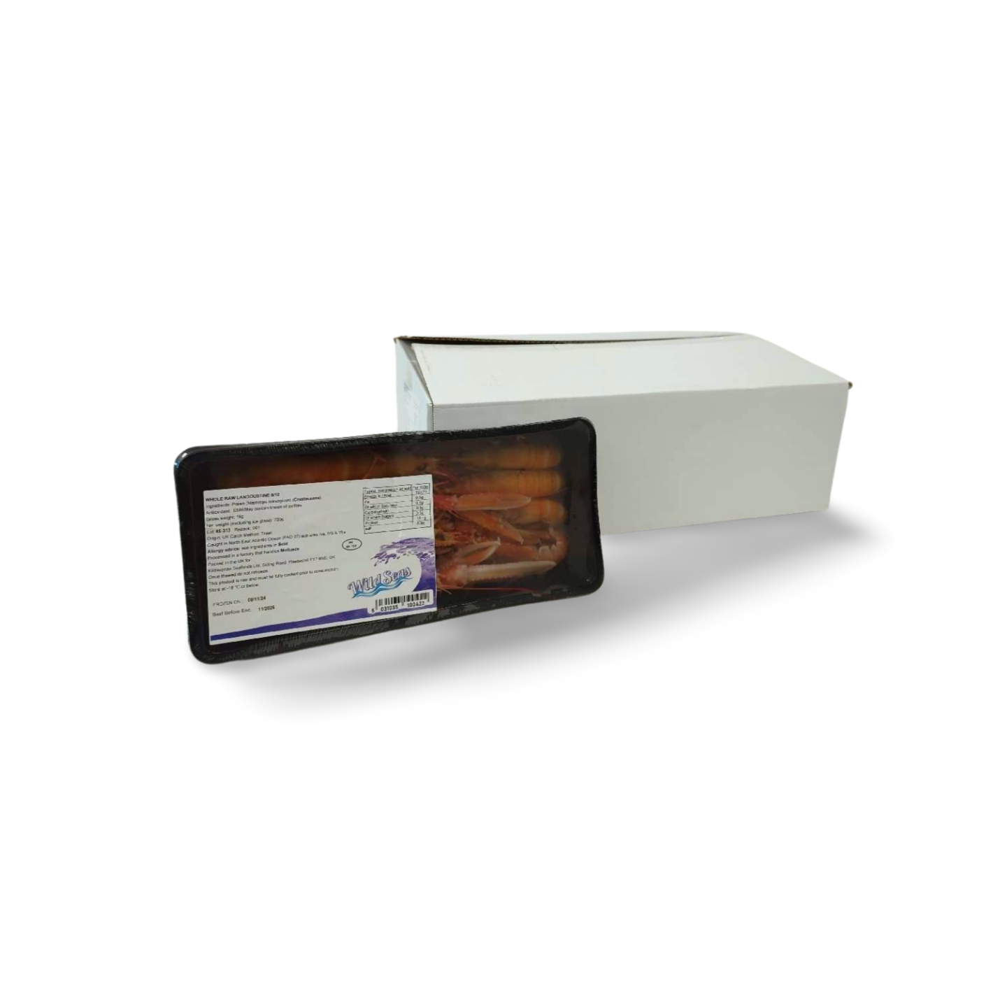 KILDAVANNAN WHOLE LANGOUSTINES 8/12 6X1KG (700G NET)