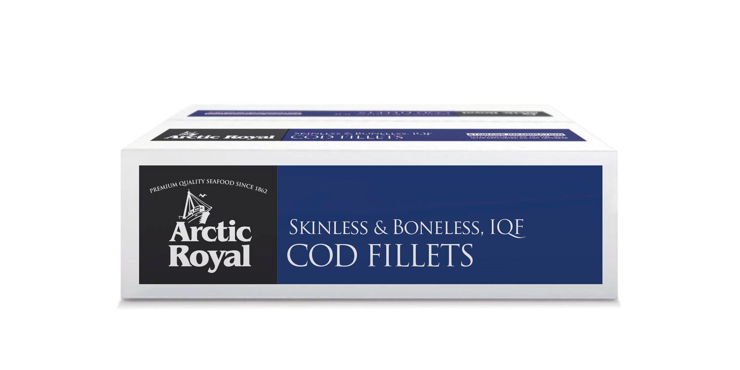 ARCTIC ROYAL SKINLESS BONELESS COD FILLET 110-140G X30