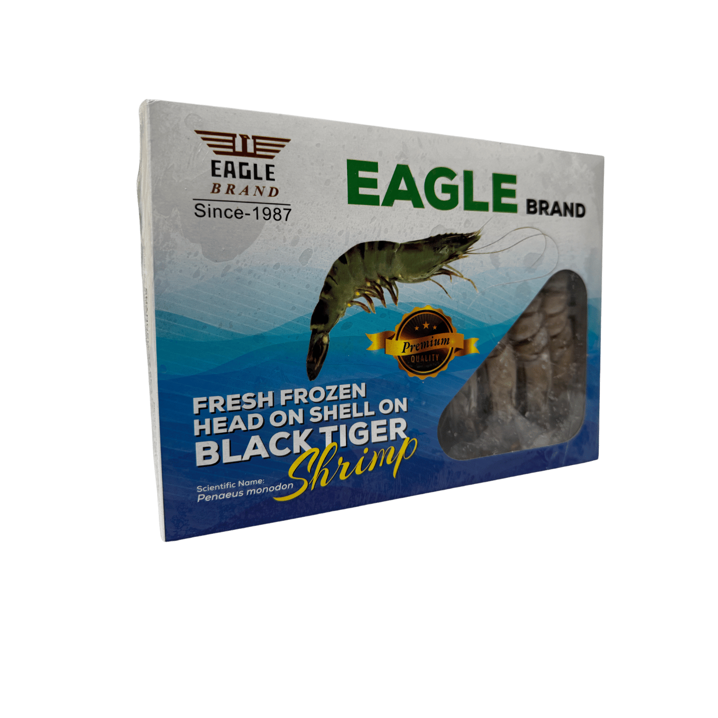 EAGLE 2/4 RAW BLACK TIGER HEAD-ON SHELL-ON 10X1KG (800G NET)