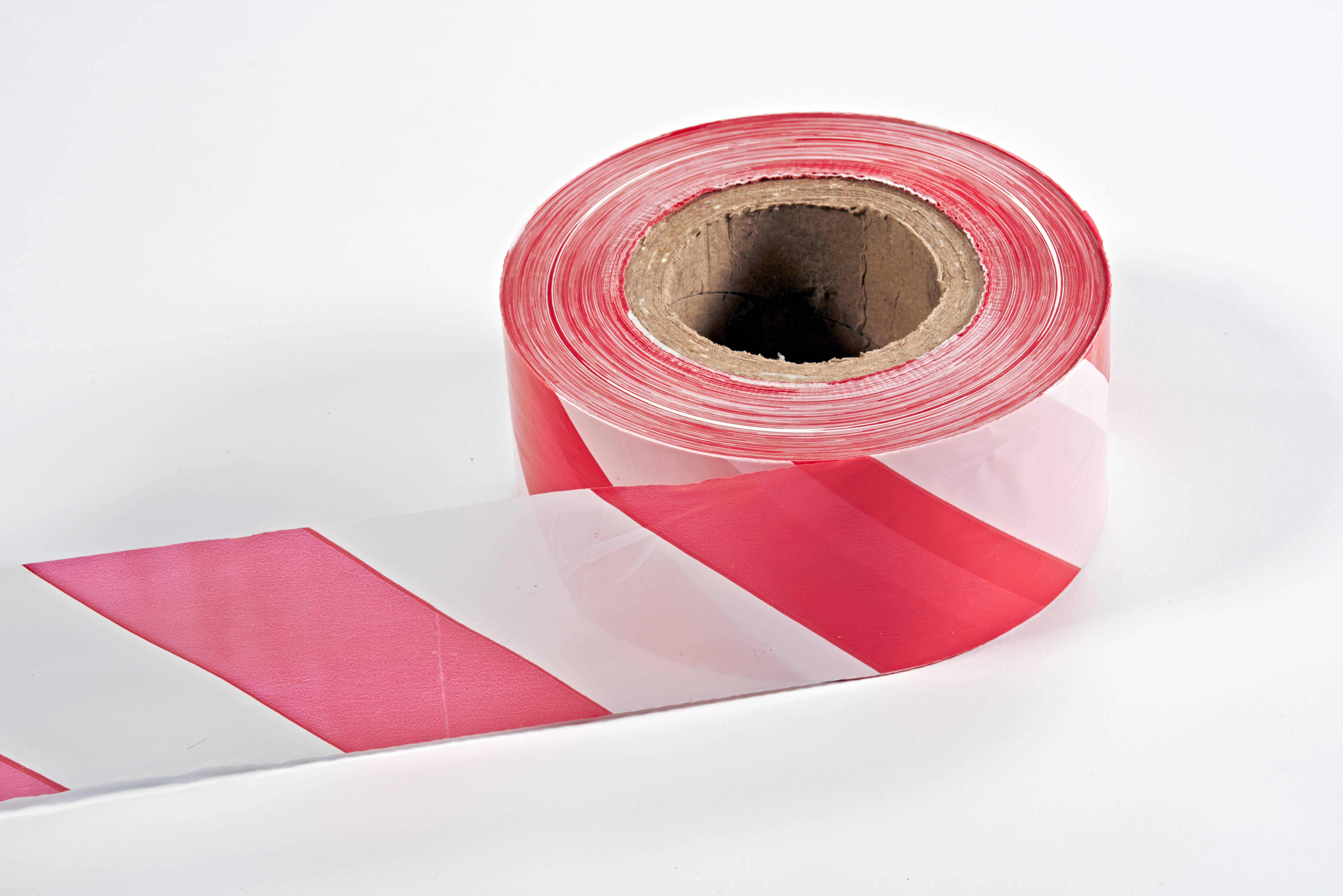 Red and White Barrier Tape