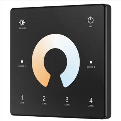 12-48V Wall Switch Tunable White 1 Zone Black