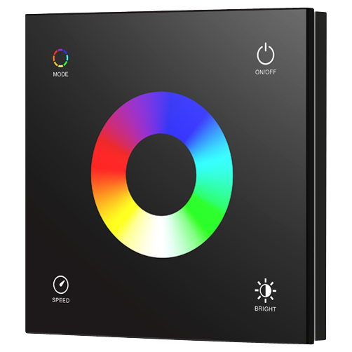 12-48V Wall Switch RGB 1 Zone Black