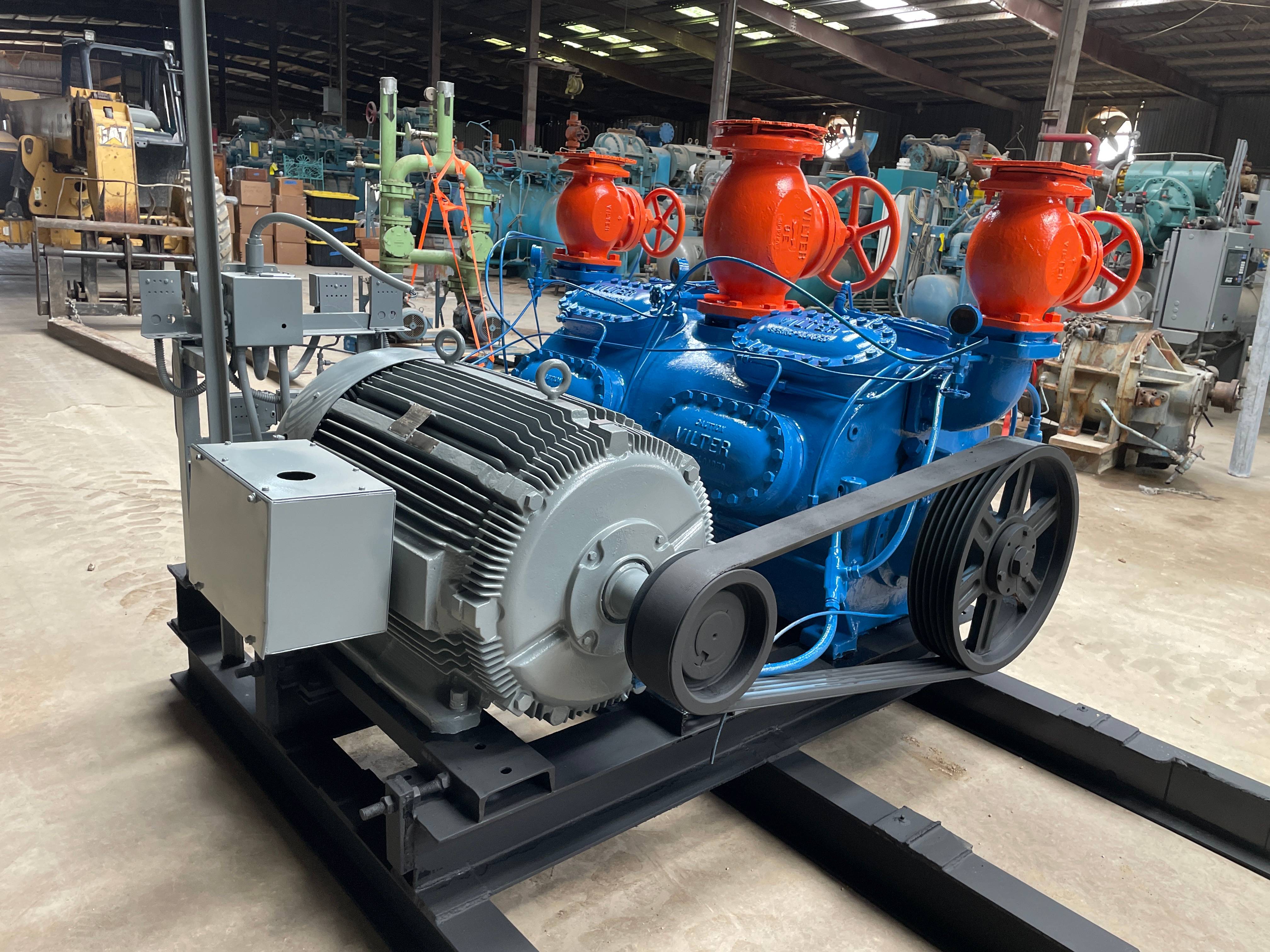 Vilter 4416 16-Cylinder Reciprocating Compressor Package (200 HP 460 V ...